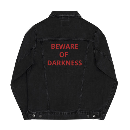 Beware of Darkness • Embroidered • Unisex denim jacket