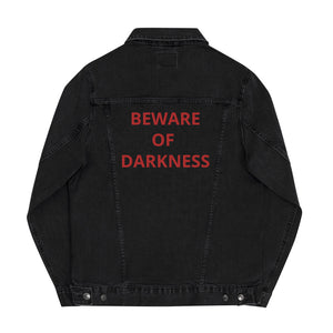 Beware of Darkness • Embroidered • Unisex denim jacket